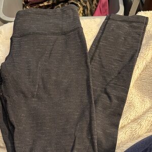 Lulu Lemon gray Leggings with Subtle Pattern